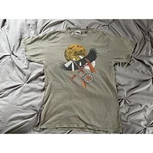 Arizona S S Eagle Moon Tomahawk Tee Size Large Tultex Euc